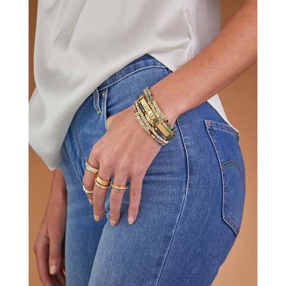 Family Grandma Silver Plated Bead Stretch Bracelet with Crystal - Picture 6 of 6